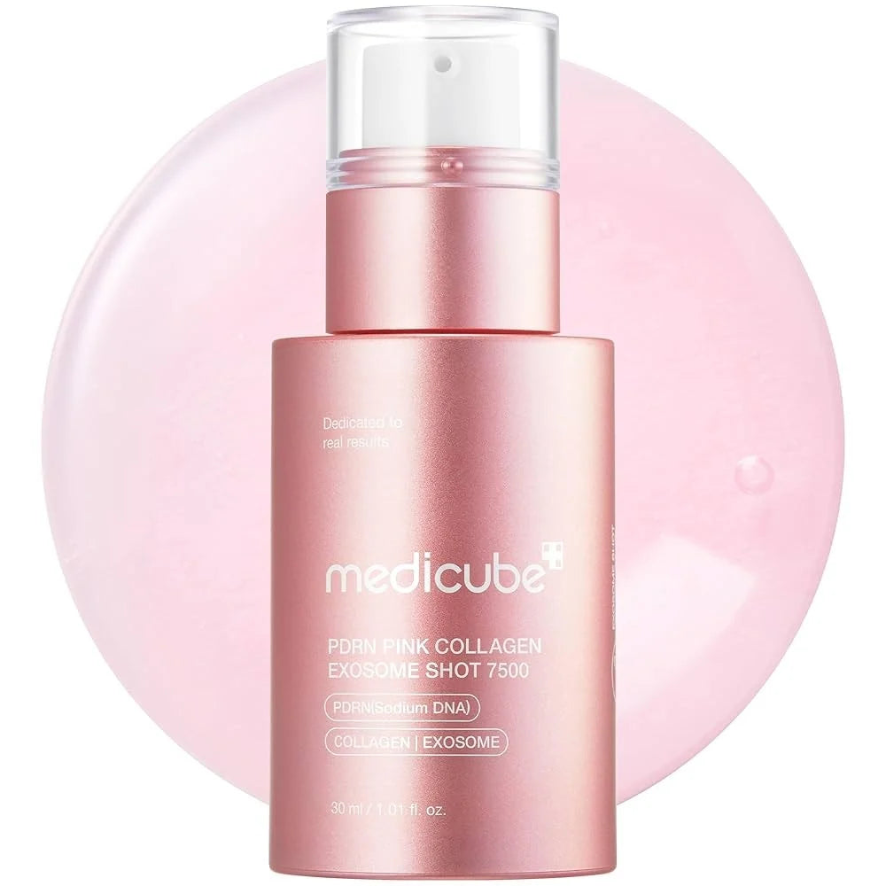 Medicube PDRN Pink Collagen Exosome Shot 7500 Serum - Skin Renewal, Pore Tightening, and Wrinkle Reduction