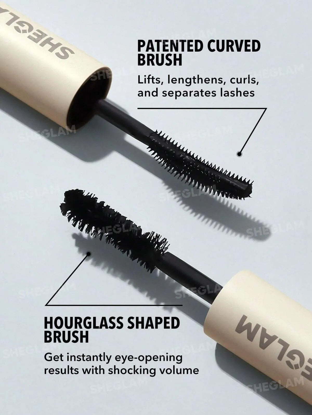 Sheglam Mascara for lengthening and thickening eyelashes - waterproof and washable