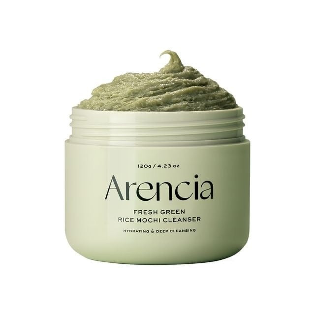 Arencia Fresh Green Rice Mochi Cleanser, 120g, is a Korean facial wash