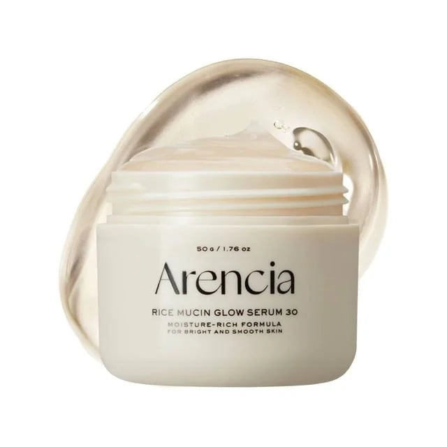 Arencia Rice Moussin Glow 30 Serum - Brightens skin. Evens skin tone. Deeply moisturizes.