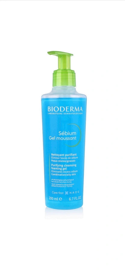Bioderma Sébium Foaming Gel – Purifying foaming gel cleanser for oily and combination skin.