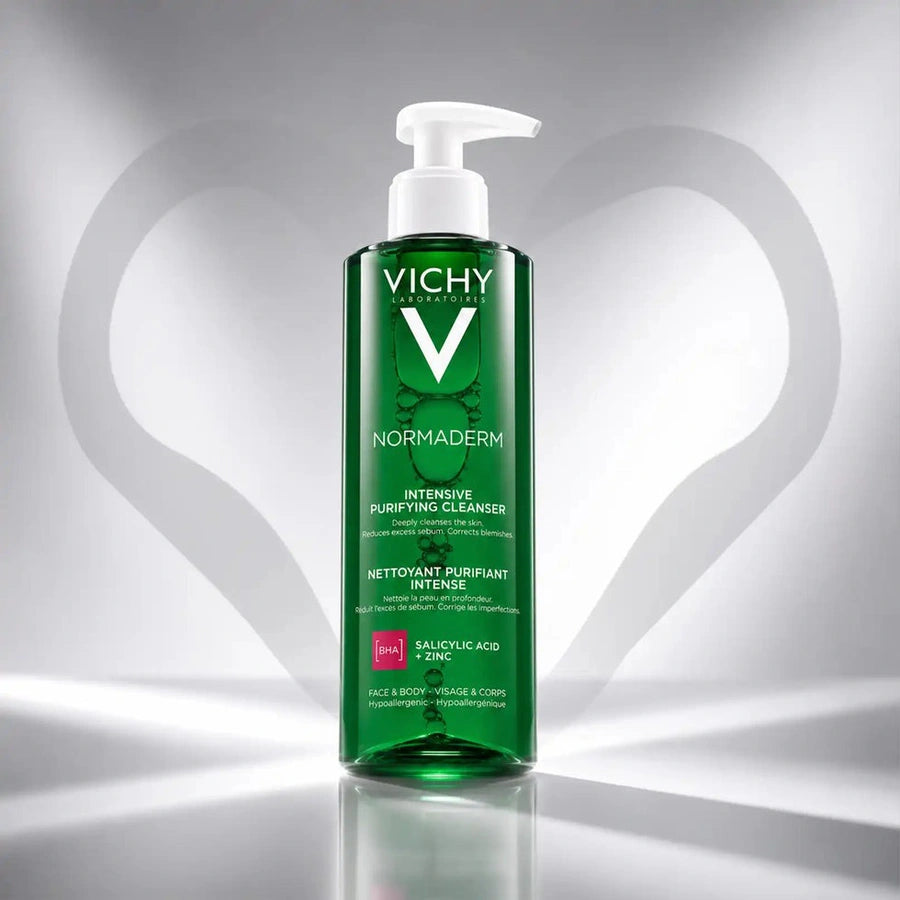 Vichy Normaderm Intensive Purifying Cleansing Gel 400ml - Intensive cleansing gel for oily and acne-prone skin.