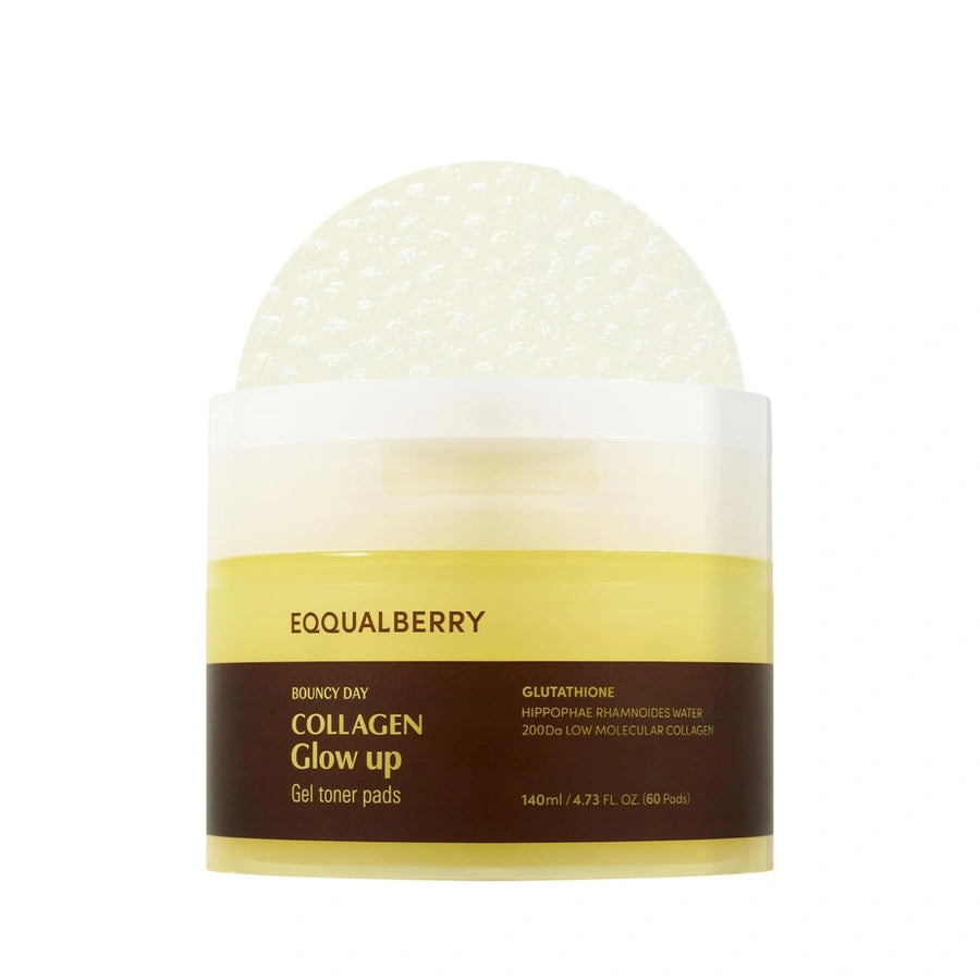 Eqqualberry Collagen Brightening Gel Toner Pads – 60 Pads
