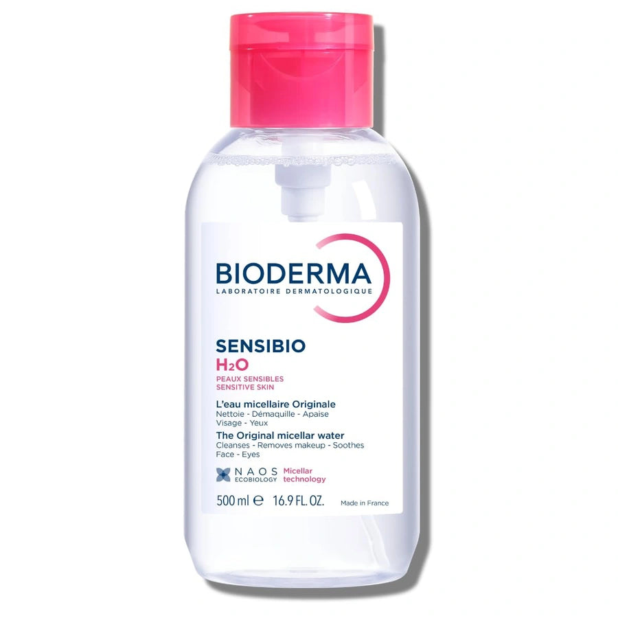 Bioderma Sensibio Micellar Cleanser and Makeup Remover for Sensitive Skin, 850ml Pump