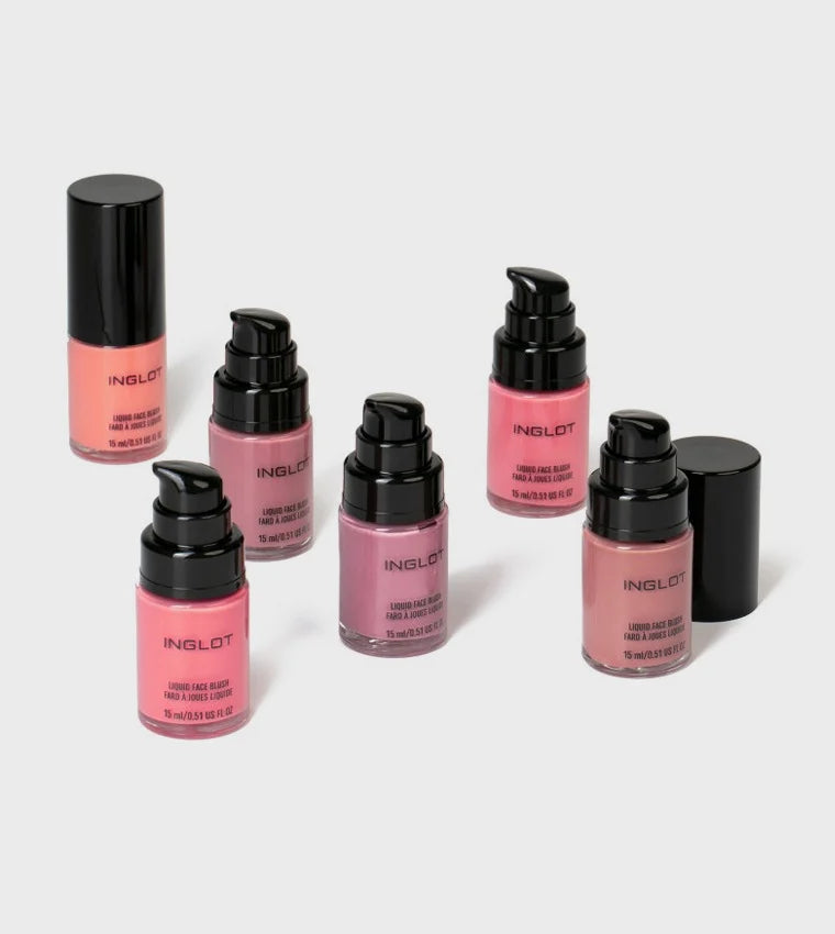 Inglot Liquid Face Blush in pink, lightweight and moisturizing formula - 15 ml