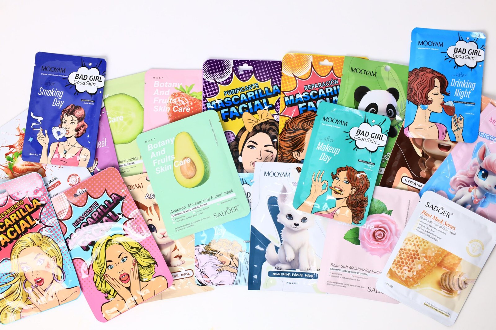 A variety of Korean face masks – for intense hydration and shine